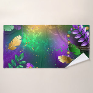 Iridescente mardi gras arrière - plan avec perles