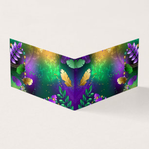 Iridescente mardi gras arrière - plan avec perles