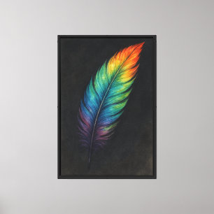 Iridesent Feather Abstrakt Art Leinwanddruck
