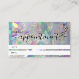 Iridesent Tinsel Modernes Business Terminkarte