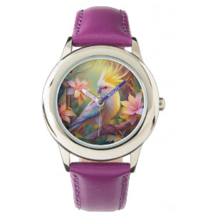 Iridesing Wing Cockatiel Fantasy Bird Armbanduhr