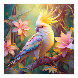 Iridesing Wing Cockatiel Fantasy Bird Fotodruck