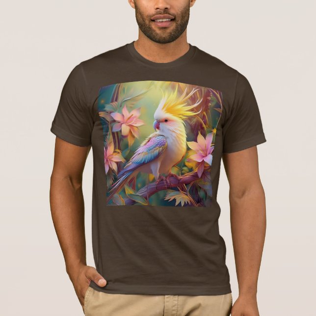Iridesing Wing Cockatiel Fantasy Bird T-Shirt (Vorderseite)