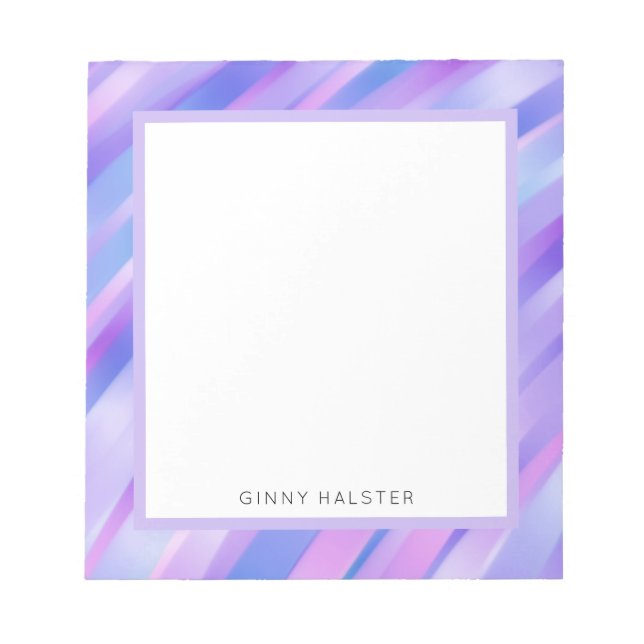 Irideszierende Ribbons Personalisiert Notepad 5.5" Notizblock (Vorderseite)