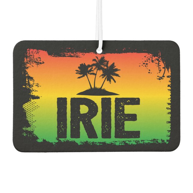 IRIE Jamaican Palm Trees Monogram Autolufterfrischer (Vorderseite)