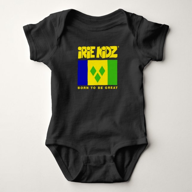 iRiE KiDZ® 'St. Babybodyanzug mit Vincent Flag Baby Strampler (Vorderseite)