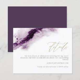 IRIEN  Boho Plum Lila Gold Splash Details Karte
