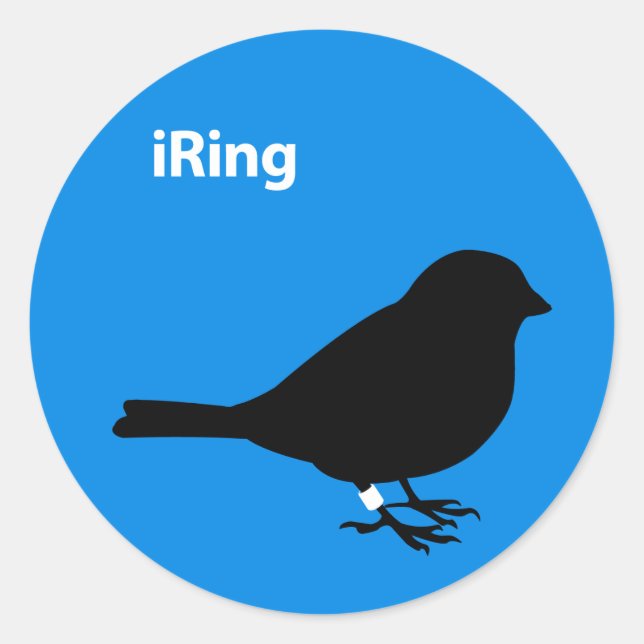 iRing Blue Runder Aufkleber (Vorderseite)