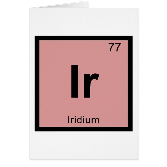 Iriridium-Chemie-Periodensystem-Symbol (Vorne)
