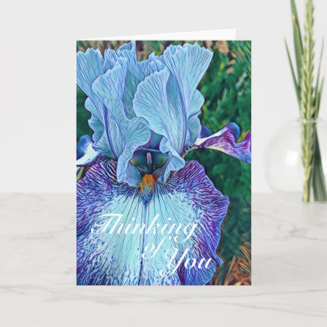 Iris Art "Thinking of You" Karte (Vorderseite)