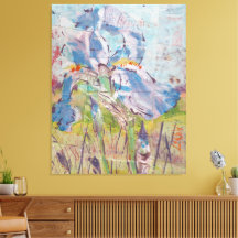 Iris auf Collage-Malerei / Künstler Larry Lerew