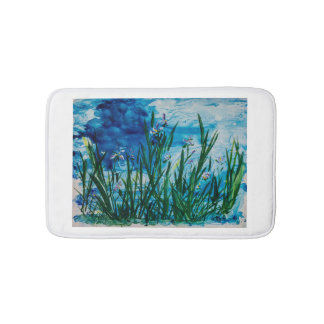 Iris auf der Wasser-Rand-kleinen Bad-Matte Badematte