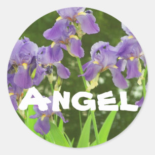 Iris-Aufklebername:, Angel Runder Aufkleber