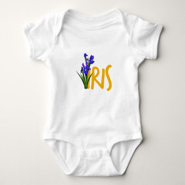 Iris Baby Strampler (Vorderseite)