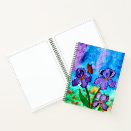 Iris bei Sunrise 8,5 x 11 Notizbuch