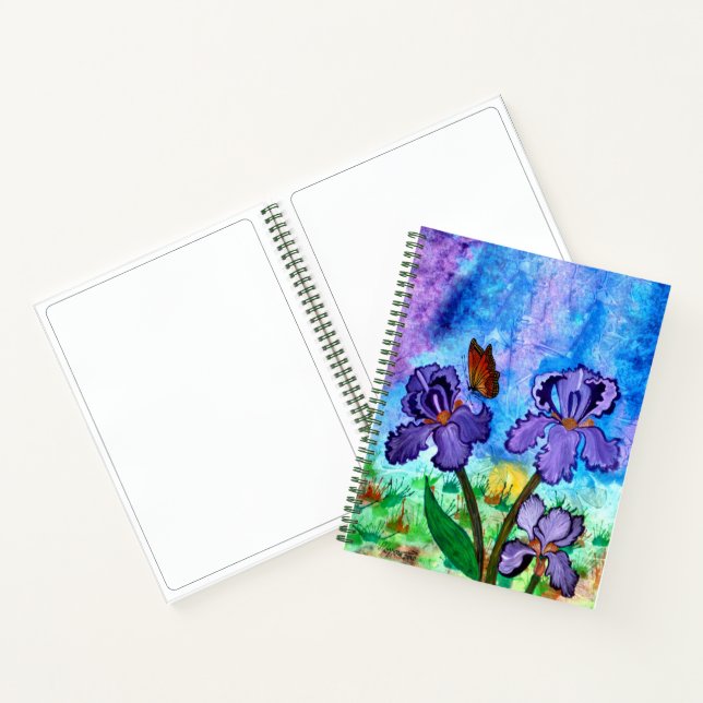 Iris bei Sunrise 8,5 x 11 Notizbuch (Innenseite)