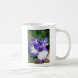 Iris ~ Blau und Weiß Kaffeetasse