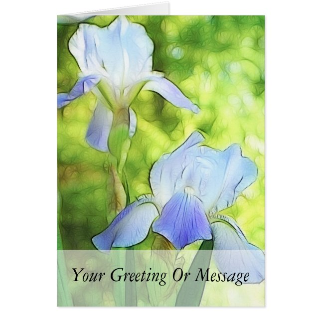 Iris bleus romantiques (Devant)