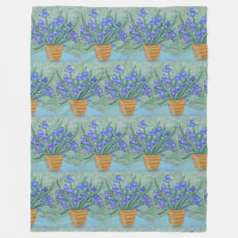 Iris Blossoms Fleecedecke