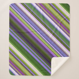 Iris blüht Lila und grüner Streifen Sherpadecke