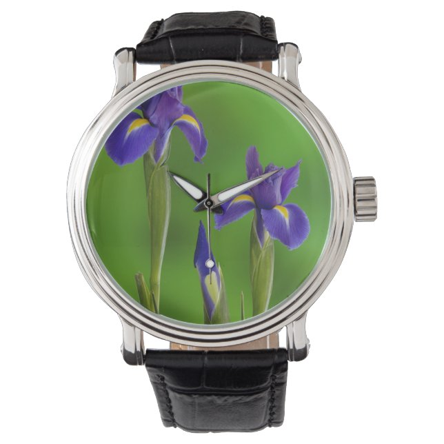 Iris-Blume Armbanduhr (Vorderseite)