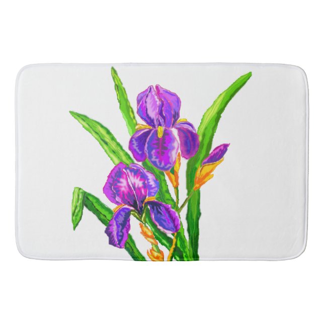 Iris Blume Bath Mat Badematte (Vorderseite)
