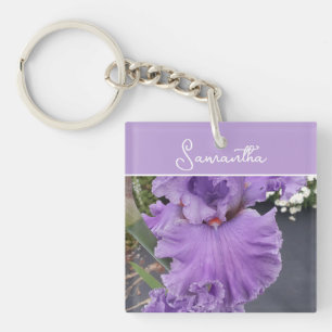 Iris Blume Blume Lila Lavender Lilac Schürze Schlüsselanhänger