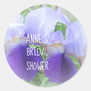 Iris Blume Brautparty Klassischer Rundaufkleber Runder Aufkleber