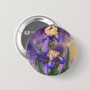 Iris-Blume Button