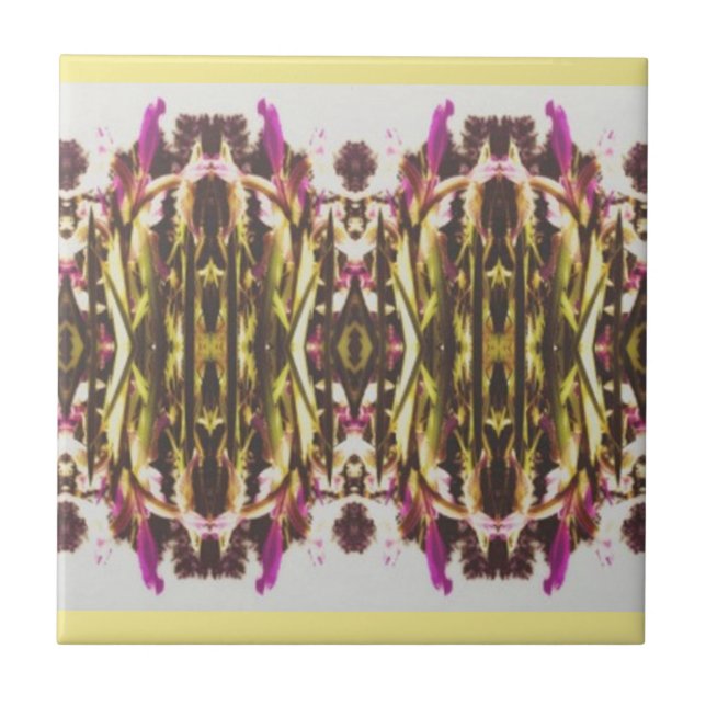 Iris Blume Centre Tiles Fliese (Vorderseite)