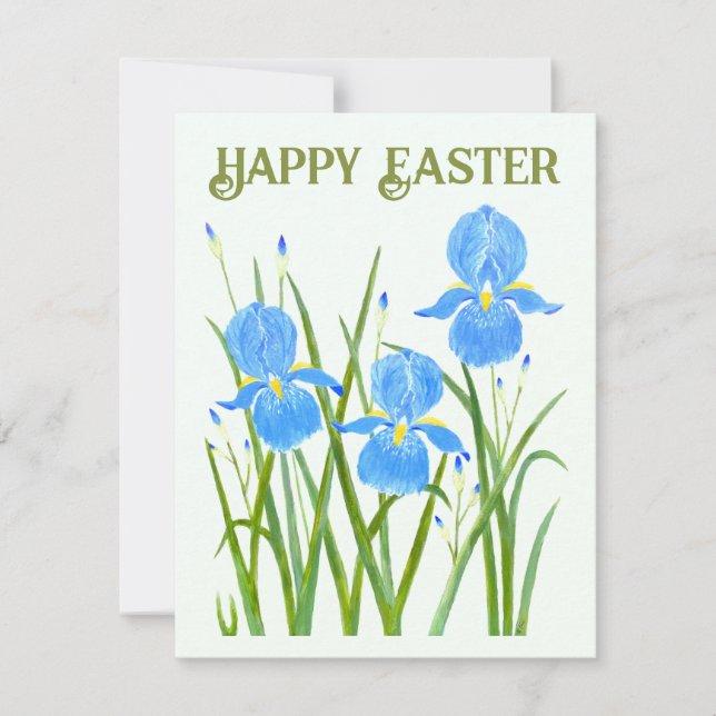 Iris-Blume-Flachkarte (Vorderseite)