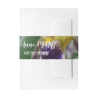 Iris Blume Foto Einladung Belly Bands Einladungsbanderole