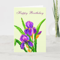 Iris Blume Geburtstagskarte