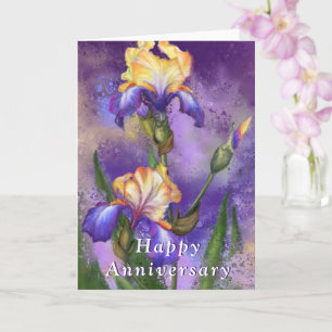 Iris Blume Happy Anniversary Card Karte