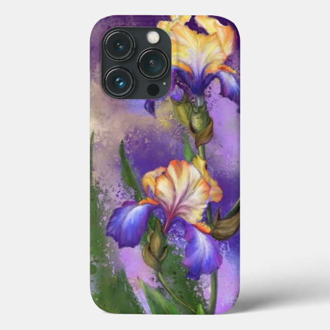 Iris Blume iPhone Case (Rückseite)