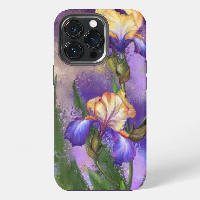 Iris Blume iPhone Case 13 Pro Hülle (Hinten)