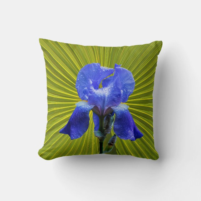 Iris-Blume Kissen (Vorderseite)