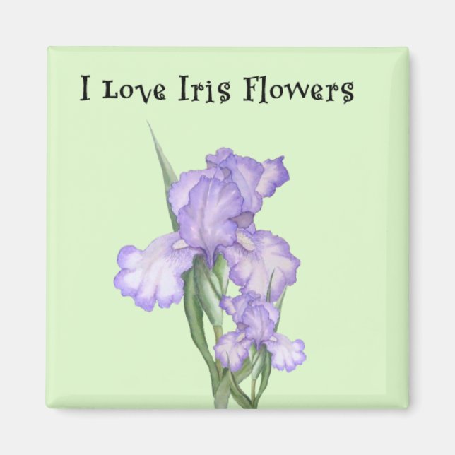 Iris Blume Magnet (Vorne)