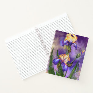 Iris Blume Notebook Iris Notizbuch