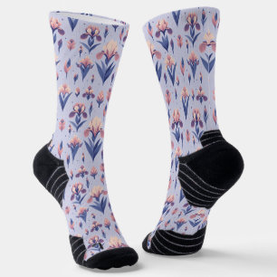 Iris Blume Pattern Socken