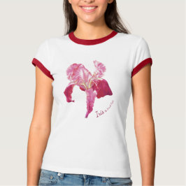 Iris Blume rubinroter T - Shirt