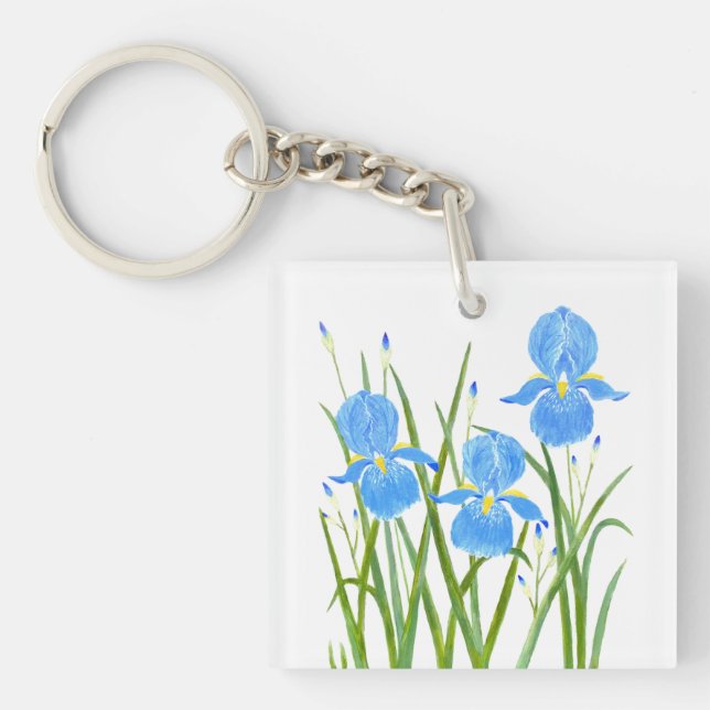Iris Blume Schlüsselanhänger (Vorderseite)