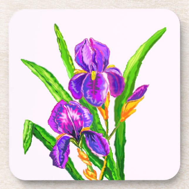 Iris Blume Untersetzer (Vorderseite)