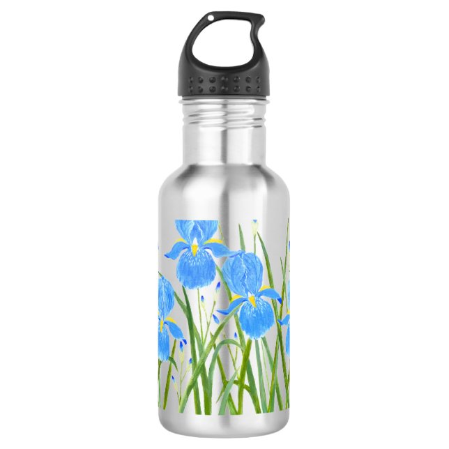 Iris Blume Wasser Flasche Edelstahlflasche (Vorderseite)