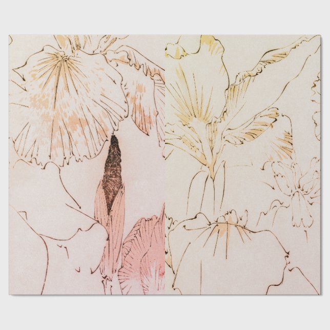 IRIS BLUME Wrapping Paper Geschenkpapier (Saum)