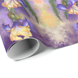 Iris Blume Wrapping Paper Irises Geschenkpapier