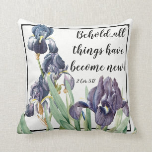 Iris-Blumen-Gartenscripture-Bibelthrow-Kissen Kissen