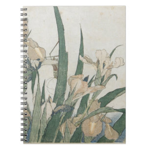 Iris-Blumen und Heuschrecke, c.1830-31 Notizblock