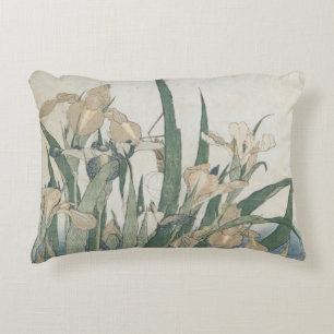 Iris-Blumen und Heuschrecke, c.1830-31 Zierkissen