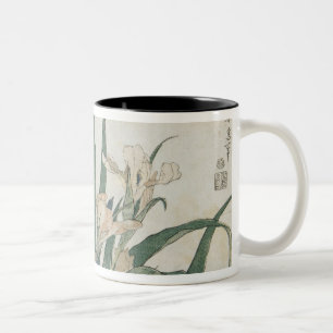 Iris-Blumen und Heuschrecke, c.1830-31 Zweifarbige Tasse